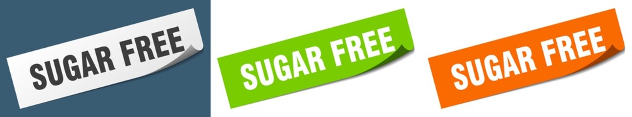 sugar free paper peeler sign set. sugar free sticker