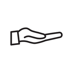 Hand line icon vector