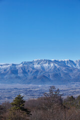 Obraz premium 松本市内から望む冬の北アルプス 長野県