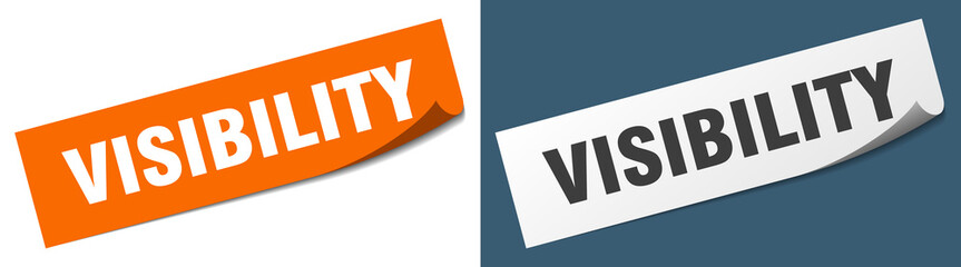 visibility paper peeler sign set. visibility sticker