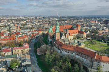Naklejka na ściany i meble Krakow Poland, Wawel Castle