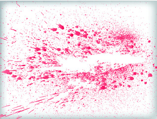 Blood Splatter Background . Red Ink . Vector