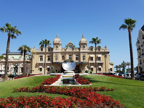Casino Monte Carlo in Monaco. It is best know as a casino from James Bond movie. Picture was taken on 24th of June 2019.