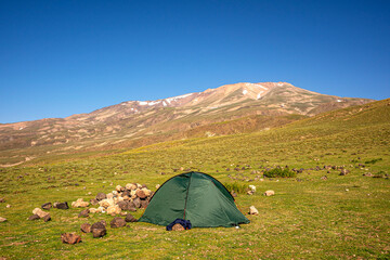 the peak of  Mount Süphan which  is a stratovolcano located in eastern Turkey, north of Lake Van. with an elevation of 4,058 metres,