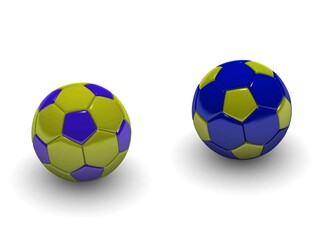 3D balls on white background