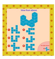 Fototapeta na wymiar Logical educational game for children 