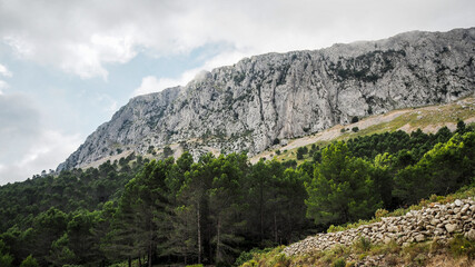 Sierra Bernia Mountains in Spain at Costa Brava region