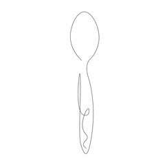 Spoon on white background. Vector illustration