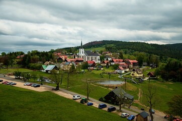 Obraz premium village in the mountains