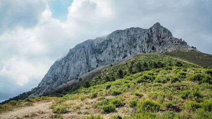 Sierra Bernia Mountains in Spain at Costa Brava region