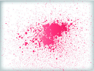 Blood Splatter Background . Red Ink . Vector