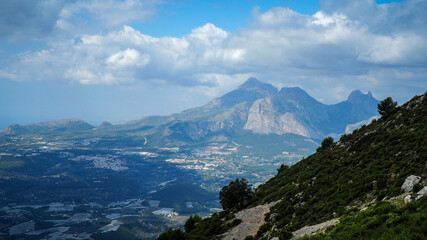 Sierra Bernia Mountains in Spain at Costa Brava region