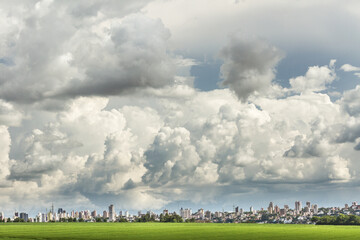 cloud and city