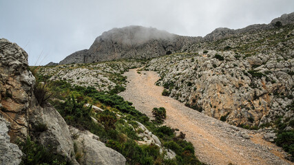 Sierra Bernia Mountains in Spain at Costa Brava region