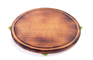 pizza cutting wooden board  and napkin