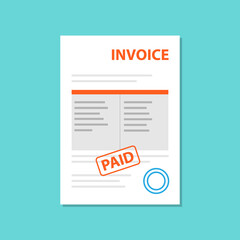  Invoice document icon flat style simple design
