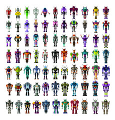 Set of Robot characters (with full body)