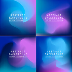 Abstract gradient backgrounds. Multicolored blurry backdrop, modern decoration