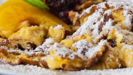 home made Kaiserschmarren in Austria after hiking