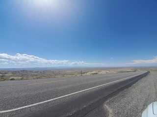 Empty road in Wyoming