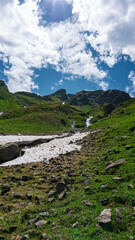 mountain landscape with river and mountains