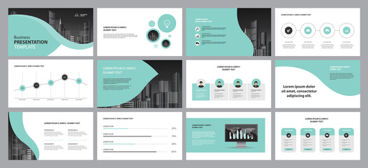 template presentation design and page layout design for brochure ,book , annual report and company profile , with info graphic elements design