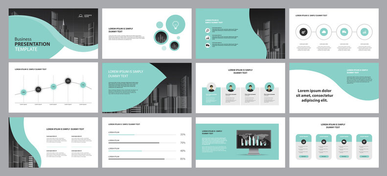 template presentation design and page layout design for brochure ,book , annual report and company profile , with info graphic elements design