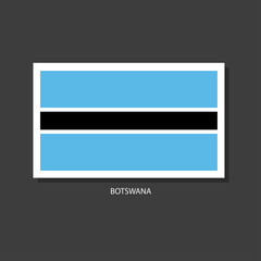 Botswana flag Vector Square Icon