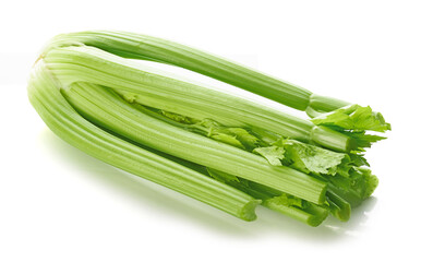 Fresh celery isolated on white background