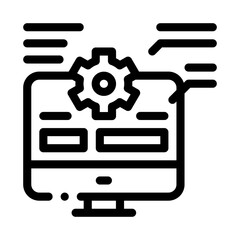 web site technician characteristics icon vector. web site technician characteristics sign. isolated contour symbol illustration