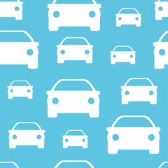 Seamless pattern. Print for clothes. Patterns for packaging. Car icon
