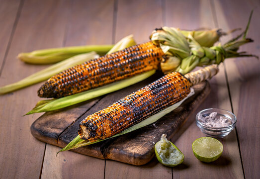 grilled sweet corn with lime and salt