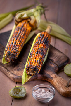grilled sweet corn with lime and salt