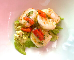 Spicy prawn and red pepper chilli pesto pasta
