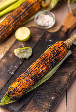 grilled sweet corn with lime and salt