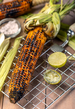 grilled sweet corn with lime and salt