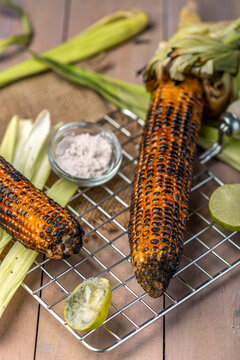 grilled sweet corn with lime and salt