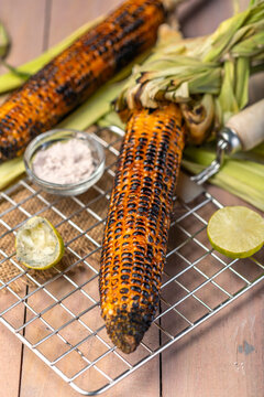 grilled sweet corn with lime and salt
