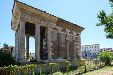 Fototapeta na wymiar Tempio di Portuno, Rome, Lazio, Italy