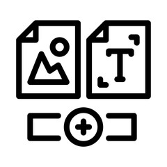 web side image and text icon vector. web side image and text sign. isolated contour symbol illustration