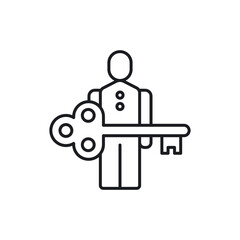 Key Person Modern Simple Vector Icon