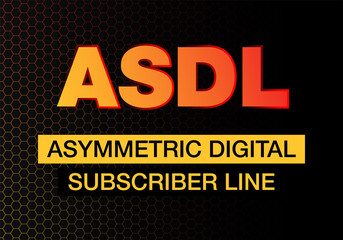 ASDL – Asymmetric Digital Subscriber Line Acronym, Modern background Design