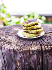 homemade cookies on a wooden table