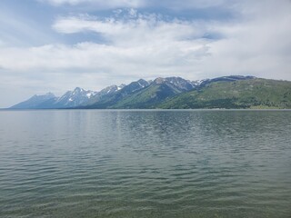 Beautiful lake in Tetons National Park