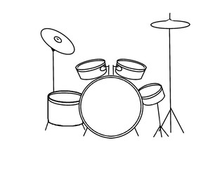 drum set vector illustration