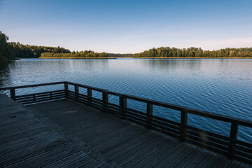 Viewpoint name "Bartny Dol" on the Wigry lake near Wigierski National Park, Podlaskie, Poland