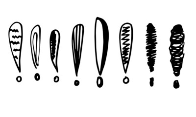 Image of an exclamation mark icon on a white background.