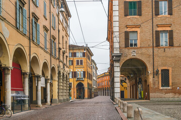 Fototapeta na wymiar Street in Modena, Italy