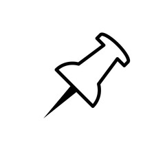 Paper Pin Icon Vector Illustration Design