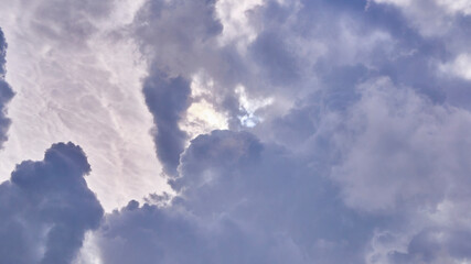 beautiful voluminous cloud in the sky. color